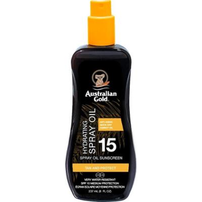 Australian Gold SPF 15 CARROT INTENSIFIER OIL SPRAY- Olejek do opalania w sprayu Ochrona przeciwsłoneczna 237 ml