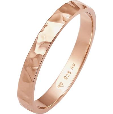 Elli Damska obrączka Basic Fine młotkowana Trend ze srebra próby 925 Sterling Silver Pierścionki 1 ct Damski