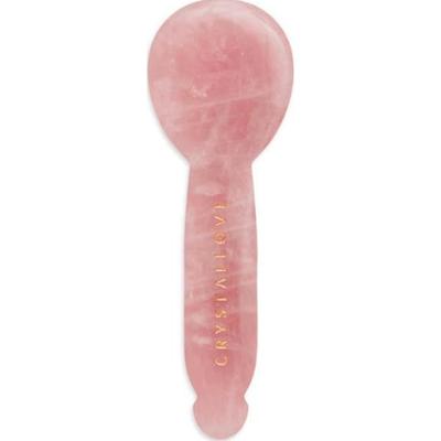 Crystallove Masażer gua sha pod oczy z kwarcu różowego Urządzenia do masażu twarzy 1 ct