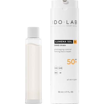 Ido Lab ILUMENA SOL SPF 50+ Przeciwzmarsczkowy krem z ochrona przeciwłoneczną SPF 50+ Ochrona przeciwsłoneczna 50 ml