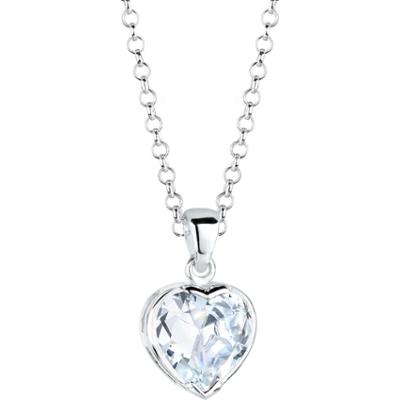 Elli Damski wisiorek serce symbol miłości cenny z kryształem cyrkonii w srebrze próby 925 Sterling Silver Naszyjniki 1 ct