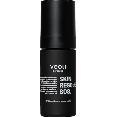 Veoli Botanica SKIN RESCUE SOS wyciszająco- łagodzący krem SOS z prebiotykami 0,1%, ekstraktem z wąkroty azjatyckiej 0,2% oraz olejem konopnym 5% Krem