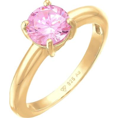 Elli Damski pasjans klasyczny z kryształami cyrkonii w srebrze próby 925 Sterling Silver Pierścionki 1 ct