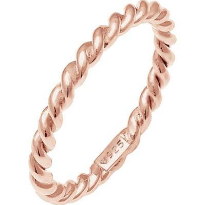 Nenalina Ladies Twisted Basic Plain Trend w srebrze 925 Sterling Silver Pierścionki 1 ct Damski