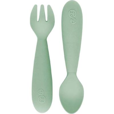 EZPZ EZPZ Komplet silikonowych sztućców Mini Utensils pastelowa zieleń Akcesoria 1 ct