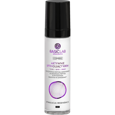 BasicLab Krem na noc do twarzy 0,3% czystego peptydu miedziowego Kremy do twarzy 50 ml
