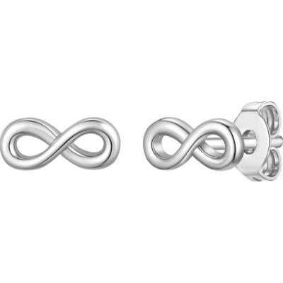 Lulu & Jane Kolczyki Infinity z mosiadzu w srebrze 1 ct Damski