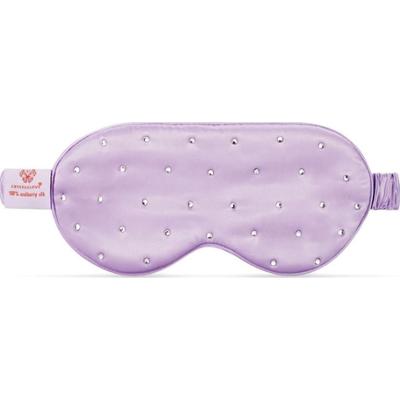 Crystallove Opaska na oczy z jedwabiu z kryształkami – lilac Płatki pod oczy 1 ct