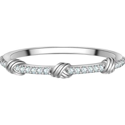 Glanzstücke München Pierscionek z Srebra Sterling w srebrze z Cyrkonia Pierścionki 1 ct Damski