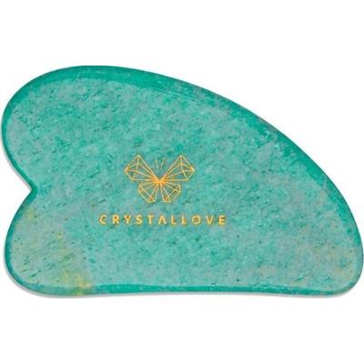 Crystallove Płytka do masażu twarzy gua sha z amazonitu Akcesoria do masażu 1 ct Damski