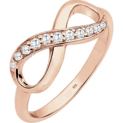 Elli Damski symbol nieskończoności Eternity Trend z kryształami cyrkonii w srebrze 925 Sterling Silver Pierścionki 1 ct
