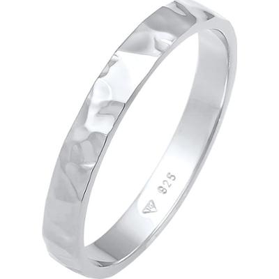 Elli Damska obrączka Basic Fine młotkowana Trend ze srebra próby 925 Sterling Silver Pierścionki 1 ct Damski