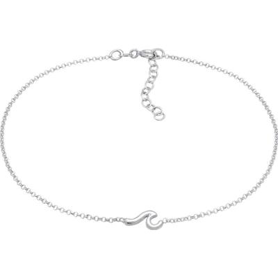 Elli Damski wisiorek na kostkę Wave Maritime Basic ze srebra próby 925 Sterling Silver Biżuteria dla stóp 1 ct