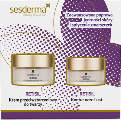 Sesderma Zestaw świąteczny RETISIL Krem przeciwstarzeniowy do twarzy 50 ml + RETISIL Kontur oczu 30 ml Kremy przeciwzmarszczkowe 1 ct