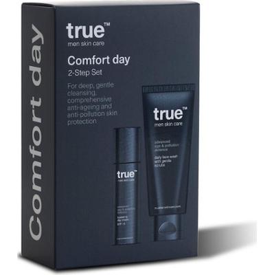 TRUE MEN SKIN CARE Comfort Day set hydrating day cream UV filter SPF 15 + daily face wash Zestawy do pielęgnacji twarzy 1 ct