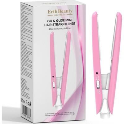 ErthSkin London Go & Glide mini prostownica do włosów różowa Prostownice 1 ct