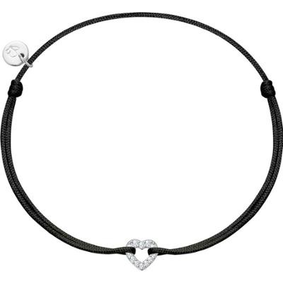 Glanzstücke München Bransoletka Serce z Srebra Sterling w srebrze z cyrkonia Bransoletki 1 ct Damski