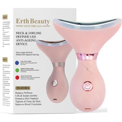 ErthSkin London Modelowanie szyi i szczęki LED Anti-Aging – Różowy Urządzenia do masażu twarzy 1 ct Damski