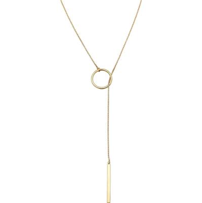 Elli Damski naszyjnik w kształcie litery Y Circle Rod Geo ze srebra próby 925 Sterling Silver Naszyjniki 1 ct