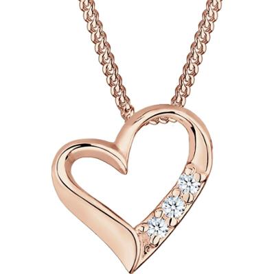 Elli DIAMONDS Elli DIAMONDS Naszyjnik Herz Ewigkeit Diamant (0.045 ct.) 925 Silber Naszyjniki 1 ct Damski