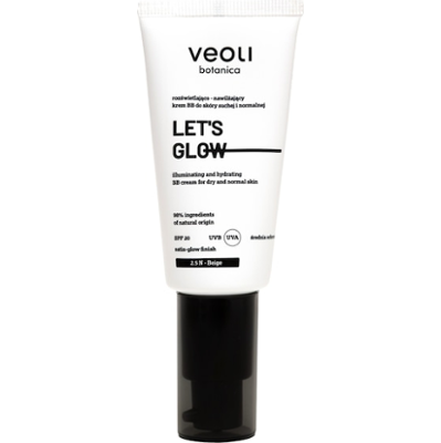 Veoli Botanica Rozświetlająco - nawilżający krem BB do skóry suchej i normalnej Kremy BB i CC 30 ml 2.5 N - Beige