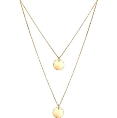 Elli Damski wisiorek dwuwarstwowy z zawieszką ze srebra próby 925 Sterling Silver Naszyjniki 1 ct