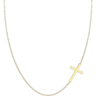 Elli Damski krzyż wisior Religia Basic w pozłacanym srebrze 925 Sterling Silver Naszyjniki 1 ct
