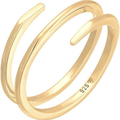 Elli Damski zawijany filigranowy Twist Trend, srebro 925 Sterling Silver Pierścionki 1 ct