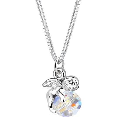 Elli Damski wisiorek Anioł z kryształem w srebrze próby 925 Sterling Silver Naszyjniki 1 ct