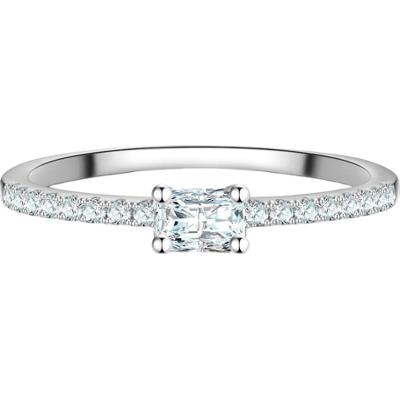 Trilani Pierscionek z Srebra Sterling w srebrze z Cyrkonia Pierścionki 1 ct Damski