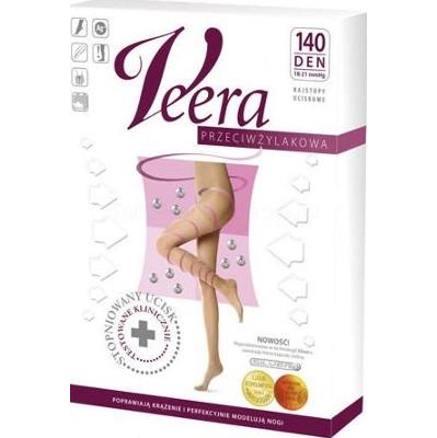 Veera Rajstopy przeciwżylakowe 140 DEN Mikrofibra kolor czarny rozmiar 2 x 1 sztuka