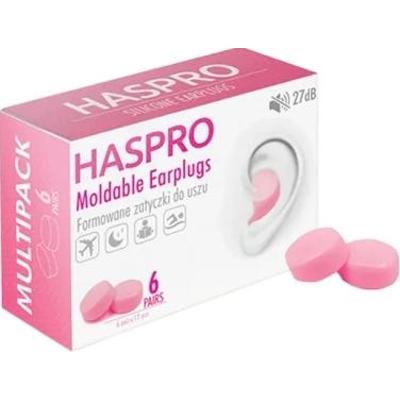 Haspro Moldable Formowane zatyczki do uszu różowe x 6 par