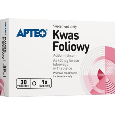 APTEO Kwas foliowy 400 µg x 30 tabletek