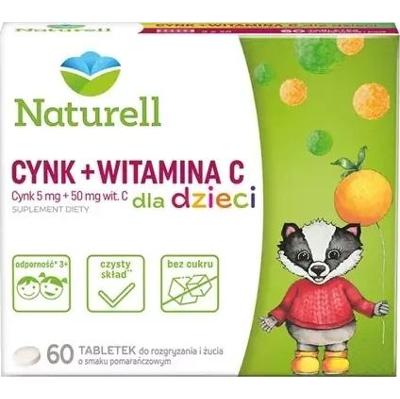 Cynk + Witamina C dla dzieci x 60 tabletek do rozgryzania i żucia