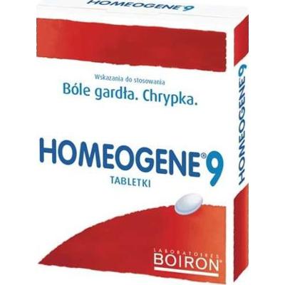 BOIRON HOMEOGENE 9 na ból gardła i chrypkę x 60 tabletek