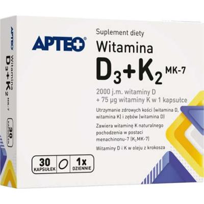 APTEO Witamina D3+K2 MK-7 x 30 kapsułek