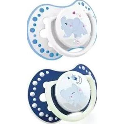 LOVI Smoczek gryzak silikonowy dynamiczny Night & Day (6-18 m-cy) x 2 sztuki 22/811 boy