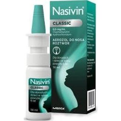 NASIVIN Classic 0,5mg/ml aerozol do nosa10ml