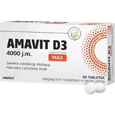 Amavit D3 MAX 4000 j.m. x 60 tabletek ulegających rozpadowi w jamie ustnej