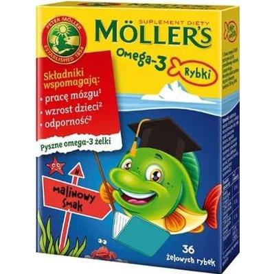 Mollers Omega-3 Rybki żelki malinowe x 36 sztuk