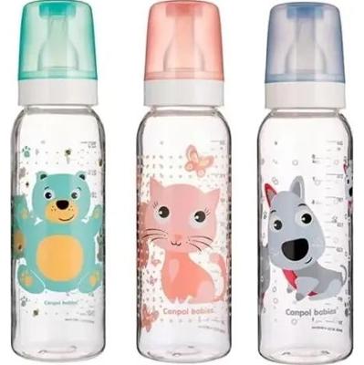 CANPOL Butelka niemowlęca dekorowana 250ml 11/841 (BPA 0%)