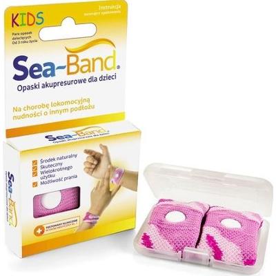 SEA-BAND Opaska akupresurowa przeciw mdłościom dla dzieci (kolor różowy) x 2 sztuki