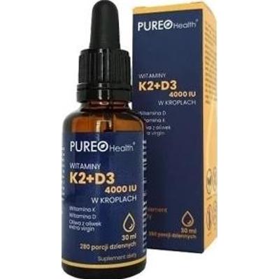 PUREO HEALTH Witaminy D3+K2 krople 30ml