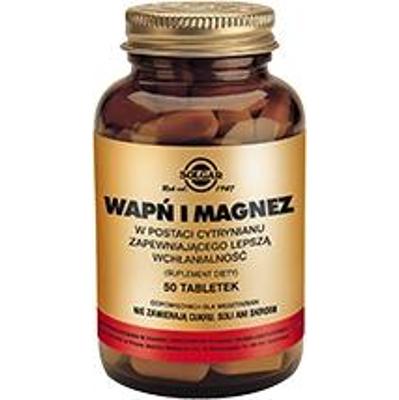 SOLGAR Wapń i Magnez w postaci cytrynianu x 50 tabletek