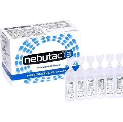 Nebutac 3 hipertoniczny 3% roztwór NaCl do inhalacji x 30 ampułek