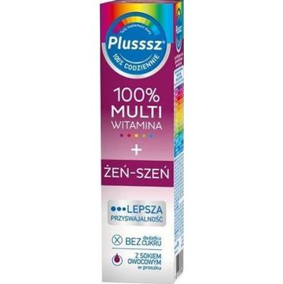 Plusssz 100% Multiwitamina + Żeń-Szeń x 20 tabletek musujących