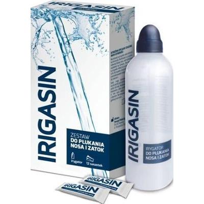 Irigasin Zestaw do płukania nosa i zatok irygator + saszetki x 12 sztuk