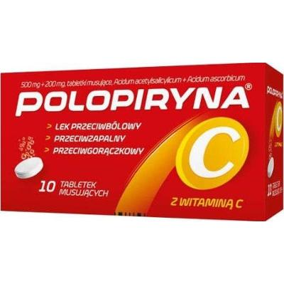 POLOPIRYNA C x 10 tabl. musujących - krótka data