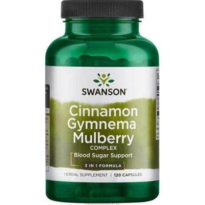 SWANSON Kompleks cynamonu, gymnemy i morwy x 120 kapsułek