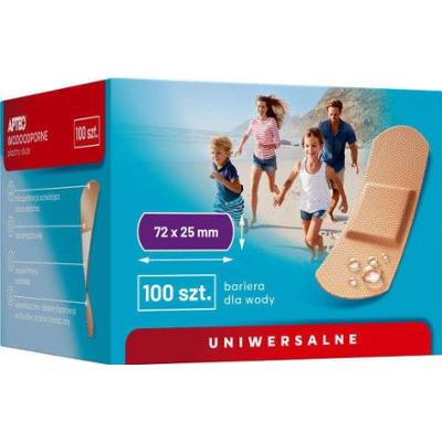 Apteo Care Plastry wodoodporne duże 72mm x 25mm x 100 sztuk